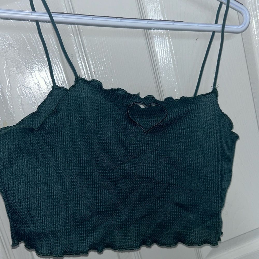 Dark green cropped top